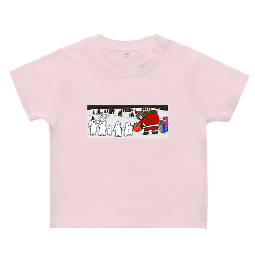 クマのサンタさん ヘビーウェイトベビーＴシャツ