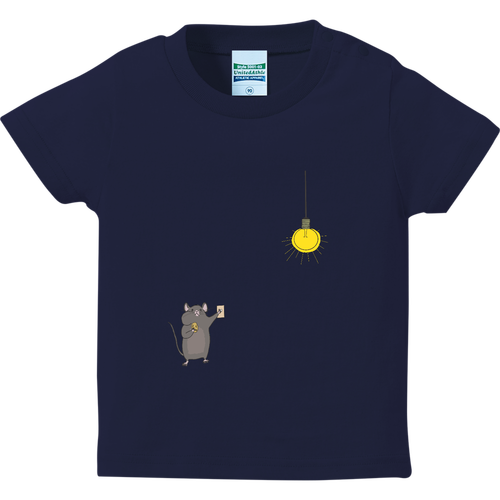 ねずみ ハイクオリティーベビーTシャツ
