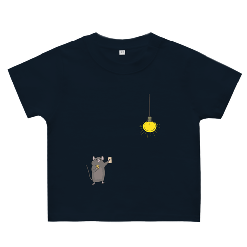 ねずみ ヘビーウェイトベビーＴシャツ
