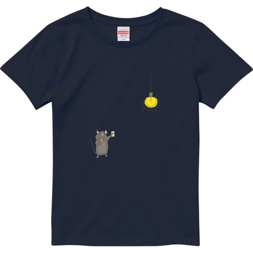 ねずみ ハイクオリティーTシャツ（ガールズ）