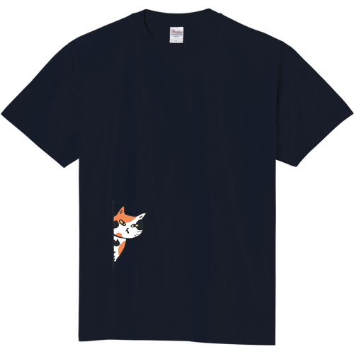 のぞき見ネコ　三毛猫 キッズＴシャツ
