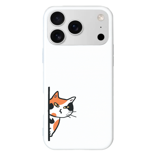 のぞき見ネコ　三毛猫 iPhone17 ProMax (ハードケース)