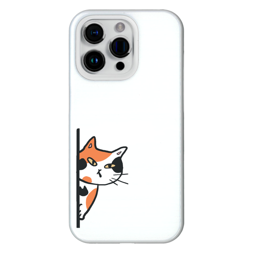 のぞき見ネコ　三毛猫 iPhone15 Pro (ハードケース)