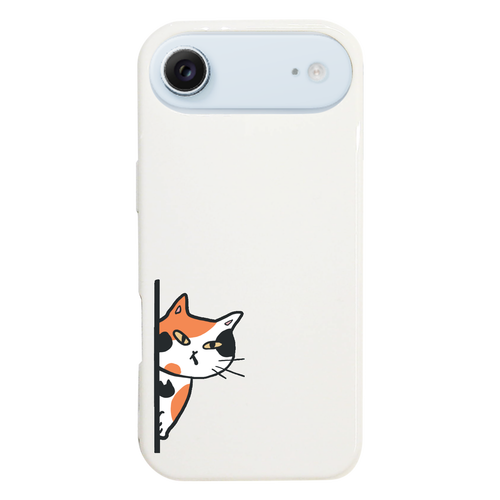のぞき見ネコ　三毛猫 iPhone17 Air (ハードケース)