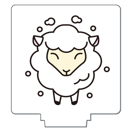 羊のメーのアクリルスタンド・１ アクリルフィギュア正方形(50×50mm)