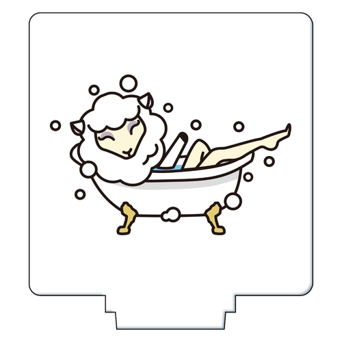 羊のメーのアクリルスタンド・２ アクリルフィギュア正方形(50×50mm)