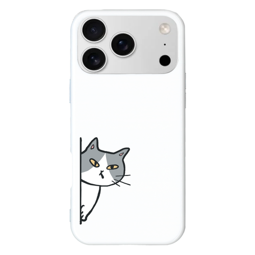のぞき見ねこ iPhone17 ProMax (ハードケース)