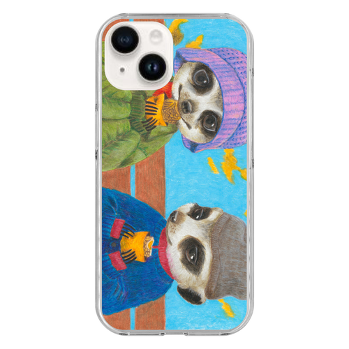 【moco.】「うまい？」「うまい…」 iPhone15 (透明)(ハードケース)