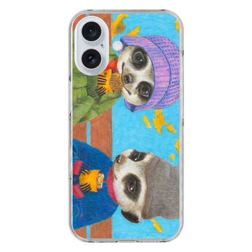 【moco.】「うまい？」「うまい…」 iPhone16 (透明)(ハードケース)