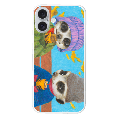 【moco.】「うまい？」「うまい…」 iPhone16 Plus (透明)(ハードケース)