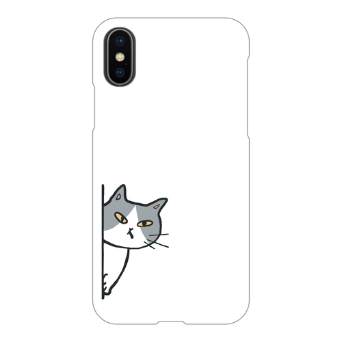 のぞき見ねこ iPhoneX/Xs(透明)