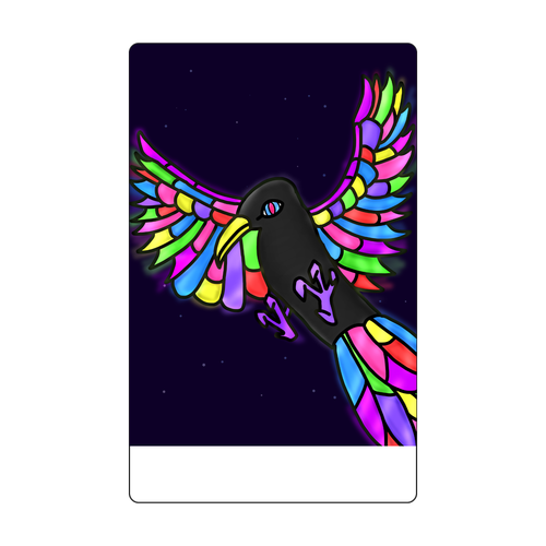 孤高の鴉　ステンドグラス 透明フォトカード