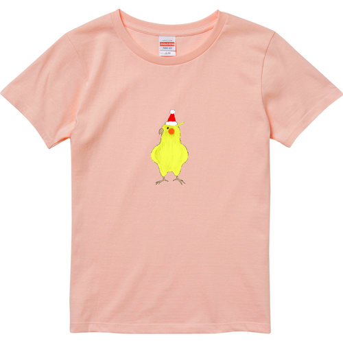 オカメインコのクリスマス ハイクオリティーTシャツ（ガールズ）