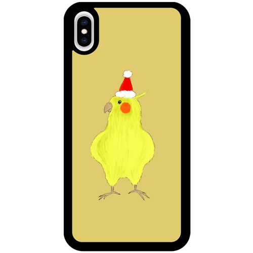 オカメインコのクリスマス iPhoneXsMAX_プリントパネルラバーケース