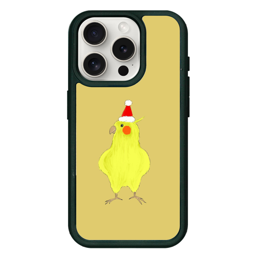 オカメインコのクリスマス iPhone15Pro プリントパネルラバーケース