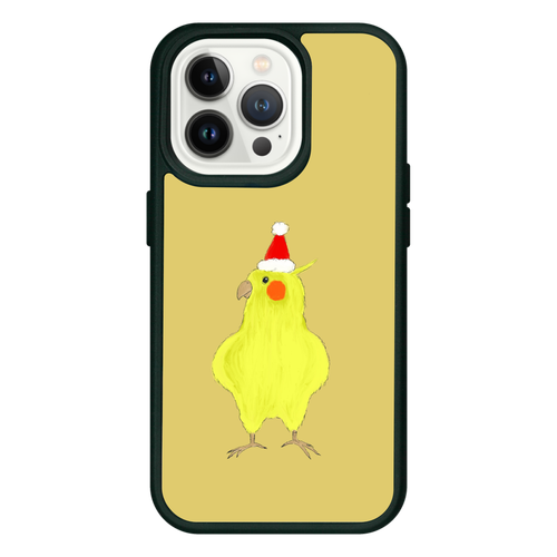 オカメインコのクリスマス iPhone14pro クリアパネルラバーケース