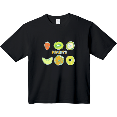 フルーツ好きのためのデザイン ヘビーウェイト ビッグシルエットTシャツ