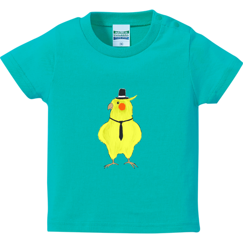 スパイみたいなオカメインコ　 ハイクオリティーベビーTシャツ