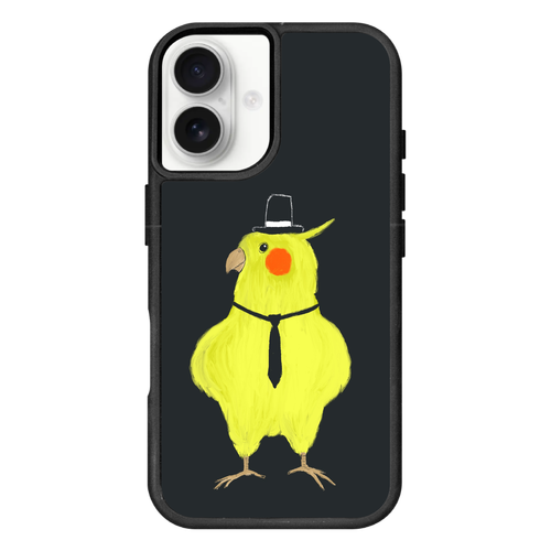 スパイみたいなオカメインコ iPhone16 プリントパネルラバーケース
