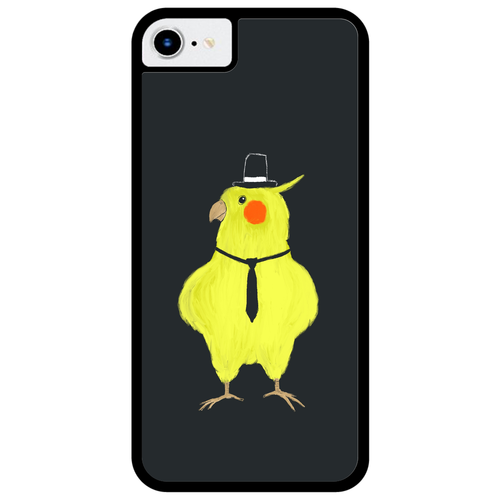 スパイみたいなオカメインコ iPhoneSE2/SE3 プリントパネルラバーケース