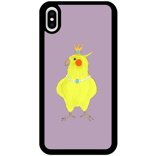お姫様みたいなオカメインコ iPhoneXsMAX_プリントパネルラバーケース