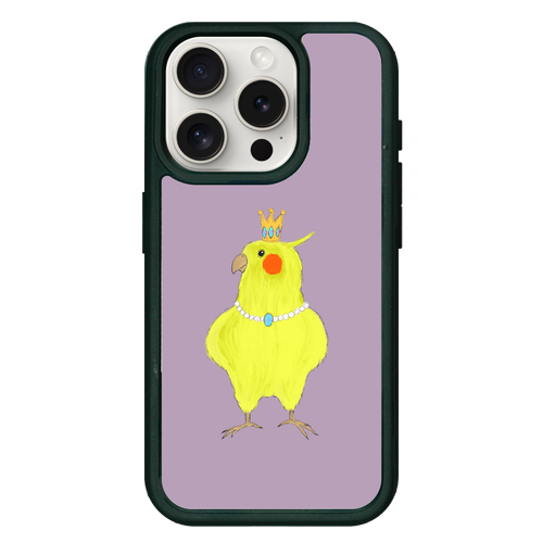お姫様みたいなオカメインコ iPhone15Pro プリントパネルラバーケース