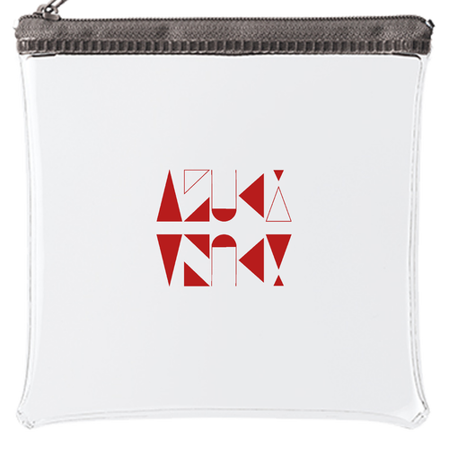 【2025】AZUKIロゴ ポーチ(ロゴ赤) カラーファスナークリアポーチ（S）