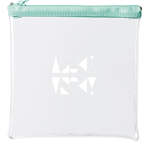 【2025】AZUKIロゴ ポーチ(ロゴ白) カラーファスナークリアポーチ（S）