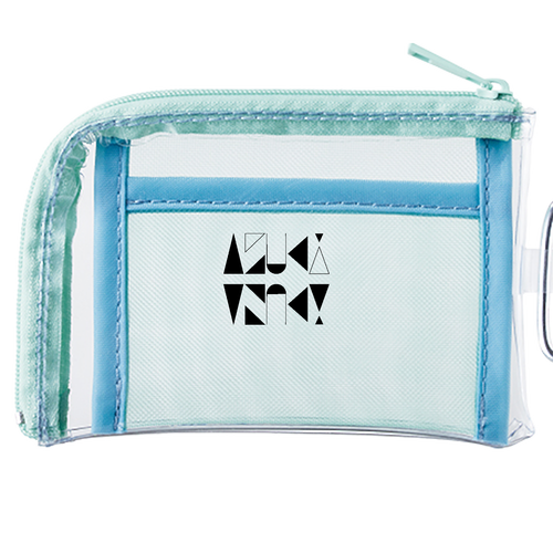 【2025】AZUKIロゴ ポーチ(ロゴ黒) メッシュポケットクリアミニポーチ