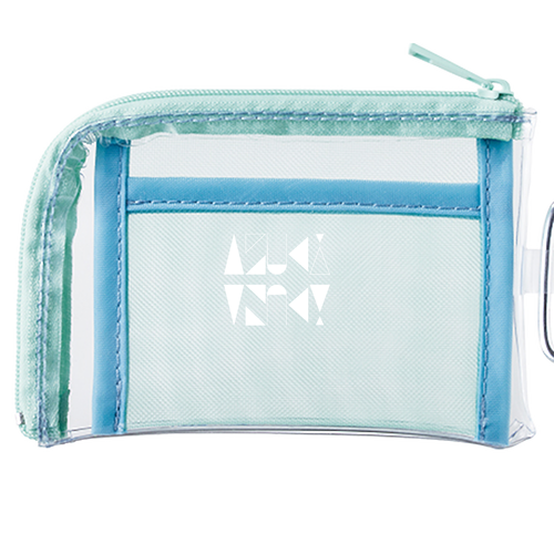 【2025】AZUKIロゴ ポーチ(ロゴ白) メッシュポケットクリアミニポーチ