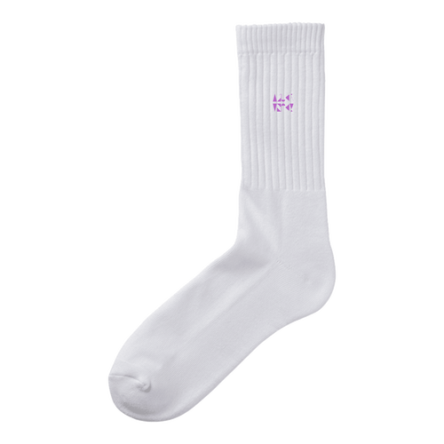 【2025】AZUKIロゴ ソックス(ロゴ紫) クルーソックス