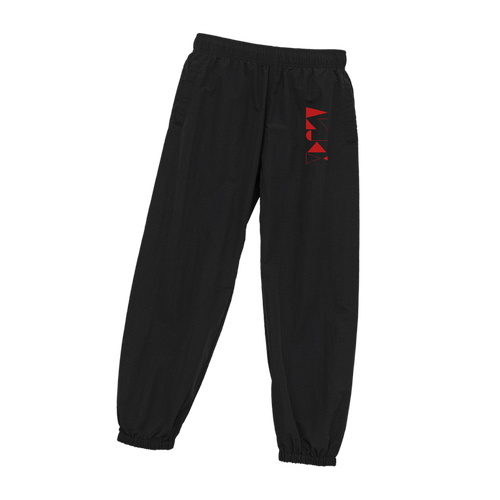 【2025】AZUKIロゴ パンツ(ロゴ赤) コットンライクナイロントレーニングパンツ（一重）