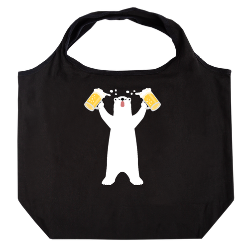 生ビール NO BEER NO BEAR（文字無し） たためるマルシェ【白プリントあり】