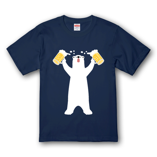 生ビール NO BEER NO BEAR（文字無し） プレミアムTシャツ