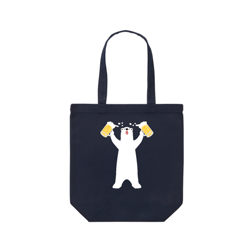 生ビール NO BEER NO BEAR（文字無し） レギュラーキャンバストートバッグ(M) (フルカラー転写プリント)