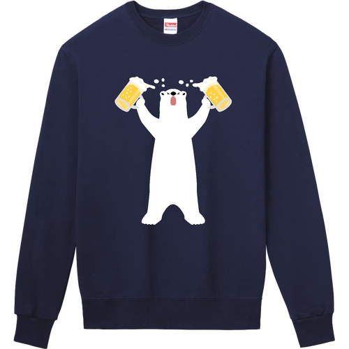 生ビール NO BEER NO BEAR（文字無し） 定番スウェット
