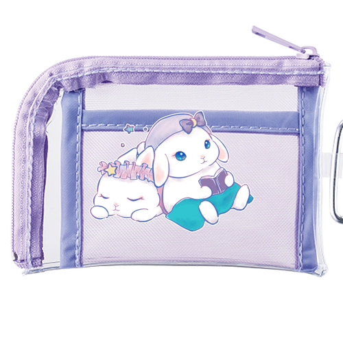 ゆめかわ星のおやすみタイム メッシュポケットクリアミニポーチ