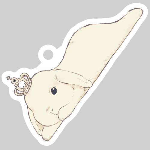 君は王様 ダイカットアクリルキーホルダー(6×6cm)