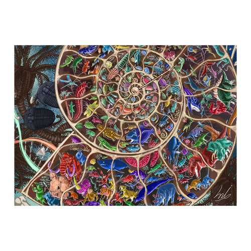 進化論〜地球40億年史〜 全面ピクチャースタイルブランケット（Ｍ）