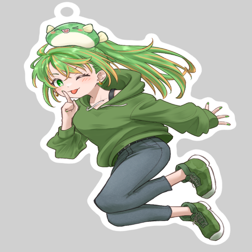 フグなのは秘密だよアクキー ダイカットアクリルキーホルダー(75×100mm)