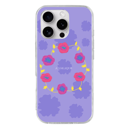 ポピー　パープル iPhone16 Pro TPUケース