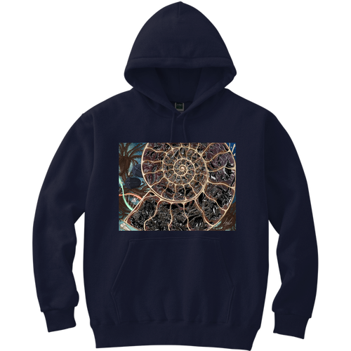 進化論〜地球40億年史〜ブラック 軽量プルパーカー (長袖プリント)