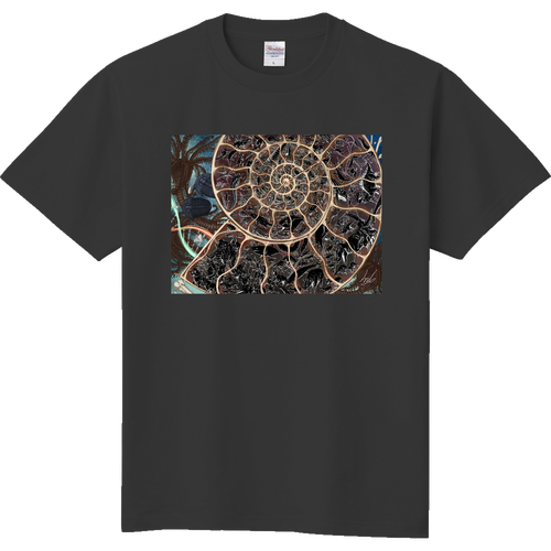 進化論〜地球40億年史〜ブラックバージョン 定番Ｔシャツ