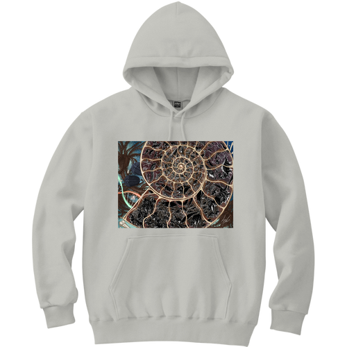 進化論〜地球40億年史〜ブラックバージョン 軽量プルパーカー (長袖プリント)