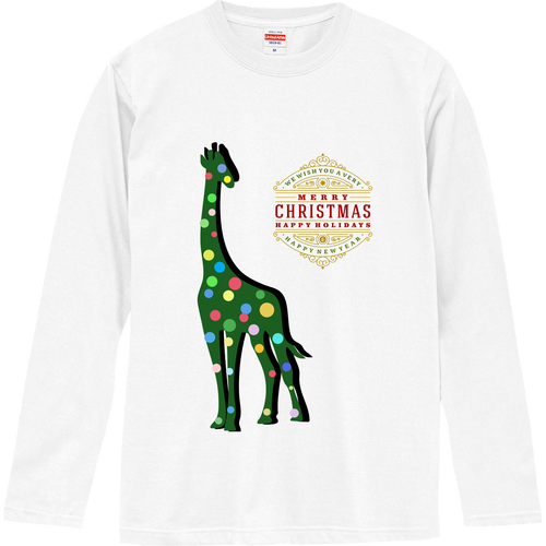ツリーのモチーフ・クリスマスパーティー・楽しい ロングスリーブTシャツ
