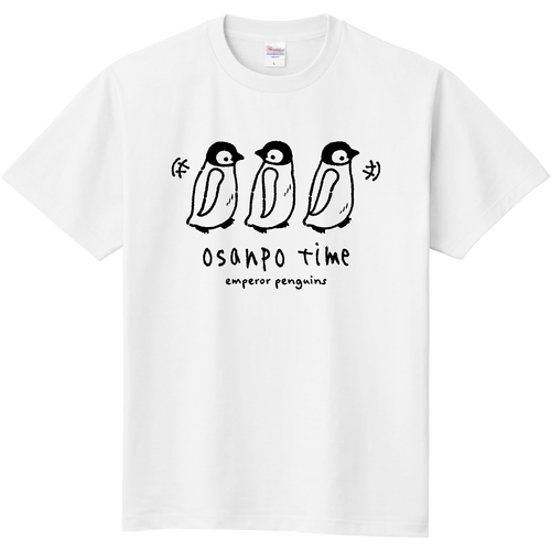 お散歩pat02（ペンギンのヒナ） 定番Ｔシャツ