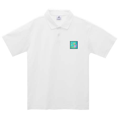 華やかでハロウィンでクリスマス風な写真風加工イラストグッズ アクティブポロシャツ