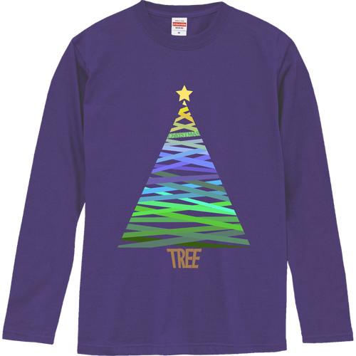 CHRISTMAS TREE／クリスマスツリー・シンプル ロングスリーブTシャツ