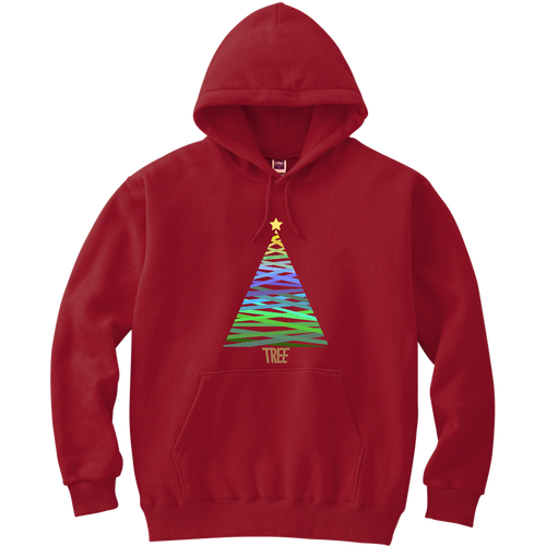CHRISTMAS TREE／クリスマスツリー・シンプル 軽量プルパーカー (長袖プリント)