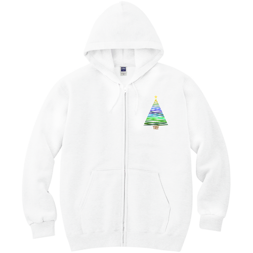 CHRISTMAS TREE／クリスマスツリー・シンプル 軽量ジップアップパーカー